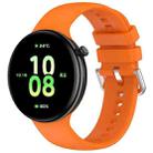 For Honor Watch Fit / Fit Elegant Silver Buckle Solid Color Silicone Watch Band(Orange) - 1