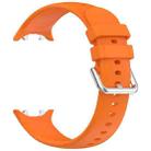 For Honor Watch Fit / Fit Elegant Silver Buckle Solid Color Silicone Watch Band(Orange) - 3