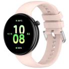 For Honor Watch Fit / Fit Elegant Silver Buckle Solid Color Silicone Watch Band(Pink) - 1