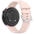 For Honor Watch Fit / Fit Elegant Silver Buckle Solid Color Silicone Watch Band(Pink) - 2