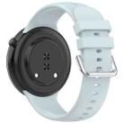 For Honor Watch Fit / Fit Elegant Silver Buckle Solid Color Silicone Watch Band(Light Blue) - 2