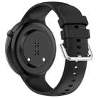For Honor Watch Fit / Fit Elegant Silver Buckle Solid Color Silicone Watch Band(Black) - 2