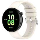 For Honor Watch Fit / Fit Elegant Silver Buckle Solid Color Silicone Watch Band(Starlight) - 1