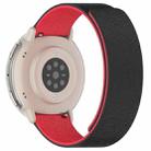 For Amazfit Active 2 / Active 2 Square Cloud Wood Grain Silicone Soft Magnetic Watch Band(Black Red) - 2