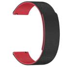 For Amazfit Active 2 / Active 2 Square Cloud Wood Grain Silicone Soft Magnetic Watch Band(Black Red) - 3
