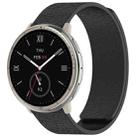 For Amazfit Active 2 / Active 2 Square Cloud Wood Grain Silicone Soft Magnetic Watch Band(Black) - 1