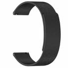 For Amazfit Active 2 / Active 2 Square Cloud Wood Grain Silicone Soft Magnetic Watch Band(Black) - 3