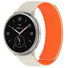 For Amazfit Active 2 / Active 2 Square Cloud Wood Grain Silicone Soft Magnetic Watch Band(Starlight Orange) - 1