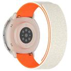 For Amazfit Active 2 / Active 2 Square Cloud Wood Grain Silicone Soft Magnetic Watch Band(Starlight Orange) - 2