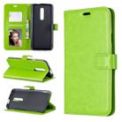 Crazy Horse Texture Horizontal Flip Leather Case for OnePlus 7 Pro, with Holder & Card Slots & Wallet & Photo Frame(Green) - 1