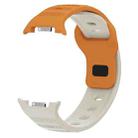 For Samsung Galaxy Watch 8 40mm / 44mm Dots Texture Black Buckle Silicone Watch Band(Starlight Orange) - 3