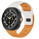 For Samsung Galaxy Watch 8 40mm / 44mm Dots Texture Black Buckle Silicone Watch Band(Orange Starlight) - 1