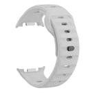 For Samsung Galaxy Watch 8 40mm / 44mm Dots Texture Black Buckle Silicone Watch Band(White) - 2