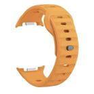 For Samsung Galaxy Watch 8 40mm / 44mm Dots Texture Black Buckle Silicone Watch Band(Orange) - 2