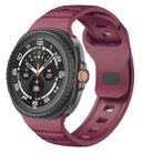 For Samsung Galaxy Watch 8 40mm / 44mm Dots Texture Black Buckle Silicone Watch Band(Wine Red) - 1