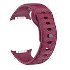 For Samsung Galaxy Watch 8 40mm / 44mm Dots Texture Black Buckle Silicone Watch Band(Wine Red) - 2