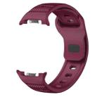 For Samsung Galaxy Watch 8 40mm / 44mm Dots Texture Black Buckle Silicone Watch Band(Wine Red) - 3