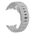 For Samsung Galaxy Watch 8 40mm / 44mm Dots Texture Black Buckle Silicone Watch Band(Light Gray) - 2