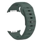 For Samsung Galaxy Watch 8 40mm / 44mm Dots Texture Black Buckle Silicone Watch Band(Meditation Green) - 2