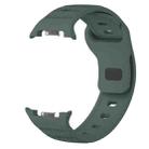 For Samsung Galaxy Watch 8 40mm / 44mm Dots Texture Black Buckle Silicone Watch Band(Meditation Green) - 3