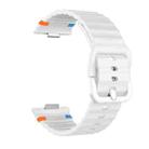 For Huawei Watch Fit 4 Pro / Fit 4 / Fit 3 Wave Texture Stitched Color Buckle Silicone Watch Band(White) - 3