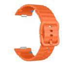 For Huawei Watch Fit 4 Pro / Fit 4 / Fit 3 Wave Texture Stitched Color Buckle Silicone Watch Band(Orange) - 3