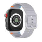 For Huawei Watch Fit 4 Pro / Fit 4 / Fit 3 Wave Texture Stitched Color Buckle Silicone Watch Band(Light Gray) - 2