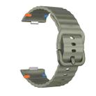 For Huawei Watch Fit 4 Pro / Fit 4 / Fit 3 Wave Texture Stitched Color Buckle Silicone Watch Band(Army Green) - 3