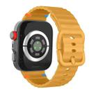 For Huawei Watch Fit 4 Pro / Fit 4 / Fit 3 Wave Texture Stitched Color Buckle Silicone Watch Band(Yellow) - 2