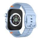 For Huawei Watch Fit 4 Pro / Fit 4 / Fit 3 Wave Texture Stitched Color Buckle Silicone Watch Band(Light Blue) - 2