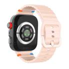 For Huawei Watch Fit 4 Pro / Fit 4 / Fit 3 Wave Texture Stitched Color Buckle Silicone Watch Band(Pink) - 2