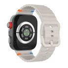 For Huawei Watch Fit 4 Pro / Fit 4 / Fit 3 Wave Texture Stitched Color Buckle Silicone Watch Band(Starlight) - 2
