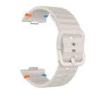 For Huawei Watch Fit 4 Pro / Fit 4 / Fit 3 Wave Texture Stitched Color Buckle Silicone Watch Band(Starlight) - 3