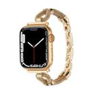For Apple Watch 46mm / 49mm / 45mm / 44mm Copper Chain Metal Watch Band(Gold) - 1