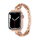 For Apple Watch 42mm / 41mm / 40mm / 38mm Copper Chain Metal Watch Band(Rose Gold) - 1