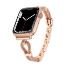 For Apple Watch 42mm / 41mm / 40mm / 38mm Copper Chain Metal Watch Band(Rose Gold) - 2