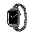 For Apple Watch 42mm / 41mm / 40mm / 38mm Copper Chain Diamonds Metal Watch Band(Black) - 1