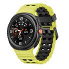 For Samsung Galaxy Watch 8 40 / 44mm Ocean Style Quick Release Buckle Two Color Silicone Watch Band(Lime Gray) - 1