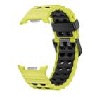 For Samsung Galaxy Watch 8 40 / 44mm Ocean Style Quick Release Buckle Two Color Silicone Watch Band(Lime Gray) - 2