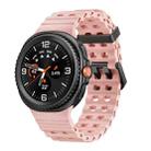 For Samsung Galaxy Watch 8 40 / 44mm Ocean Style Quick Release Buckle Solid Color Silicone Watch Band(Pink) - 1