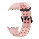 For Samsung Galaxy Watch 8 40 / 44mm Ocean Style Quick Release Buckle Solid Color Silicone Watch Band(Pink) - 2