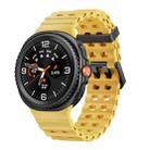 For Samsung Galaxy Watch8 / Watch8 Classic Ocean Style Quick Release Buckle Solid Color Silicone Watch Band(Yellow) - 1