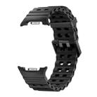 For Samsung Galaxy Watch 8 40 / 44mm Ocean Style Quick Release Buckle Solid Color Silicone Watch Band(Black) - 2