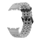 For Samsung Galaxy Watch 8 40 / 44mm Ocean Style Quick Release Buckle Solid Color Silicone Watch Band(Gray) - 2