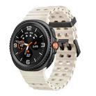 For Samsung Galaxy Watch 8 40 / 44mm Ocean Style Quick Release Buckle Solid Color Silicone Watch Band(Creamy White) - 1