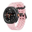 For Samsung Galaxy Watch 8 40 / 44mm Ocean Style Quick Release Buckle Solid Color Silicone Watch Band(Light Pink) - 1