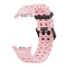 For Samsung Galaxy Watch 8 40 / 44mm Ocean Style Quick Release Buckle Solid Color Silicone Watch Band(Light Pink) - 2