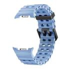For Samsung Galaxy Watch 8 40 / 44mm Ocean Style Quick Release Buckle Solid Color Silicone Watch Band(Light Blue) - 2
