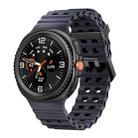 For Samsung Galaxy Watch 8 40 / 44mm Ocean Style Quick Release Buckle Solid Color Silicone Watch Band(Dark Gray) - 1