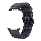 For Samsung Galaxy Watch 8 40 / 44mm Ocean Style Quick Release Buckle Solid Color Silicone Watch Band(Dark Gray) - 2